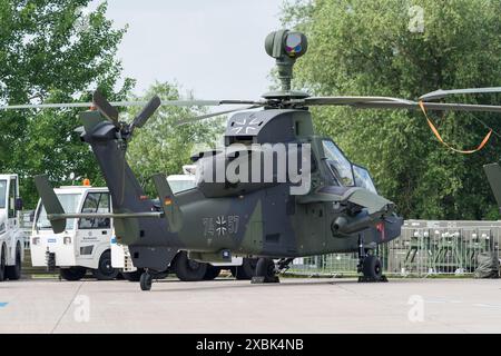 BERLIN - 06 JUIN 2024 : hélicoptère d'attaque Eurocopter Tiger UHT. ILA Berlin Air Show 2024. Banque D'Images