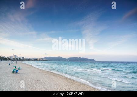 Plage de Cala Millor, son Servera. Majorque. Îles Baléares. espagne Banque D'Images