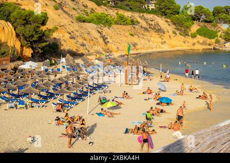 Portals nous Beach, Els Terrers de S'Hostalet, Calvia, Majorque, Îles Baléares, Espagne Banque D'Images