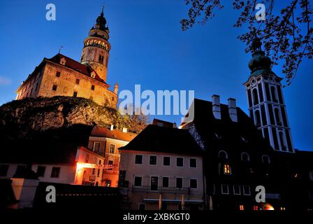 Château de Cesky Krumlov, République Tchèque Banque D'Images