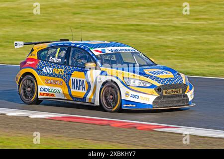 Champion en titre Ash Sutton Napa Racing UK Ford, KwikFit British Touring car Championship Snetterton, Norwich, Norfolk, Royaume-Uni 26 mai 2024 Banque D'Images