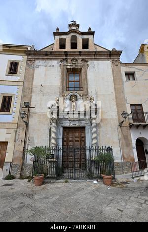 L'église Sainte-Marie de Gesu de Palerme (Chiesa di Santa Maria di Gesu ou Casa professa, 1636) - l'une des églises baroques les plus importantes de Sicile. PA Banque D'Images