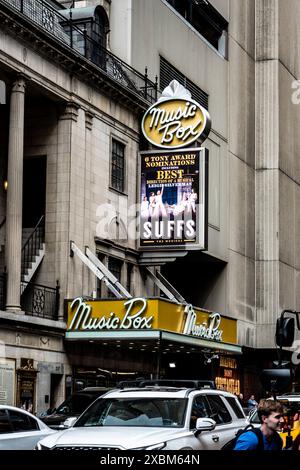 'Suffs' au Music Box Theatre de Broadway, New York, NY., États-Unis Banque D'Images