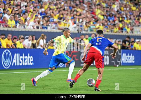 Orlando, États-Unis. 12 juin 2024. Raphinha du Brésil, lors de l'amical international de football entre les États-Unis et le Brésil, au Camping World Stadium, à Orlando, États-Unis le 12 juin. Photo : Rodrigo Caillaud/DiaEsportivo/Alamy Live News crédit : DiaEsportivo/Alamy Live News Banque D'Images