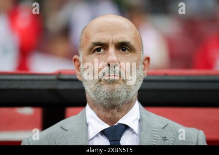 Varsovie, Pologne. 10 juin 2024. Entraîneur Michal Probierz Pologne vu lors du match amical entre la Pologne et Turkiye au PEG Narodowy. Score final : Pologne 2:1 Turkiye. (Photo de Grzegorz Wajda/SOPA images/SIPA USA) crédit : SIPA USA/Alamy Live News Banque D'Images