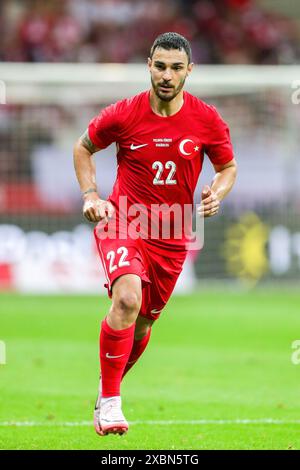 Varsovie, Pologne. 10 juin 2024. KAAN Ayhan de Turkiye vu lors du match amical entre la Pologne et Turkiye au PEG Narodowy. Score final : Pologne 2:1 Turkiye. (Photo de Grzegorz Wajda/SOPA images/SIPA USA) crédit : SIPA USA/Alamy Live News Banque D'Images