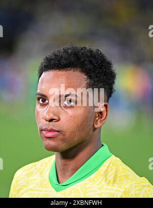 Orlando, États-Unis. 12 juin 2024. Rodrygo du Brésil, lors de l'amical international de football entre les États-Unis et le Brésil, au Camping World Stadium, à Orlando, États-Unis le 12 juin. Photo : Rodrigo Caillaud/DiaEsportivo/Alamy Live News crédit : DiaEsportivo/Alamy Live News Banque D'Images