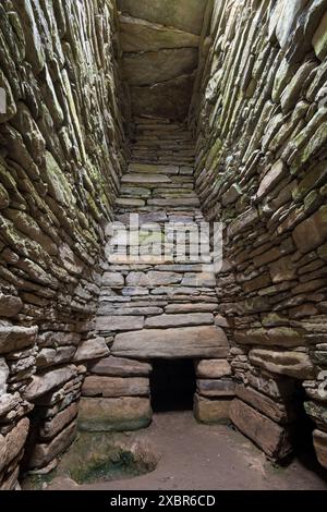 Quoyness Chambered Cairn, tombeau néolithique, Sanday, Orcades, Écosse Banque D'Images