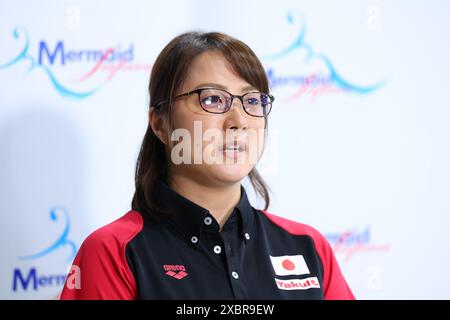 JISS, Tokyo, Japon. 12 juin 2024. Takako Nakajima (JPN), 12 JUIN 2024 - natation artistique : séance d'entraînement de l'équipe nationale du Japon pour les Jeux Olympiques de Paris 2024 au JISS, Tokyo, Japon. Crédit : Yohei Osada/AFLO SPORT/Alamy Live News Banque D'Images