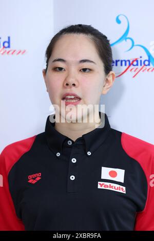 JISS, Tokyo, Japon. 12 juin 2024. Tomoka Sato (JPN), 12 JUIN 2024 - natation artistique : séance d'entraînement de l'équipe nationale du Japon pour les Jeux Olympiques de Paris 2024 au JISS, Tokyo, Japon. Crédit : Yohei Osada/AFLO SPORT/Alamy Live News Banque D'Images