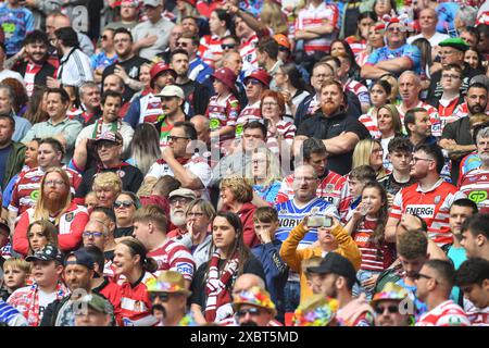 Londres, Angleterre - 8 juin 2024 - finale de Rugby League Betfred Challenge Cup, Warrington Wolves vs Wigan Warriors au stade de Wembley, Londres, Royaume-Uni Dean Williams Banque D'Images