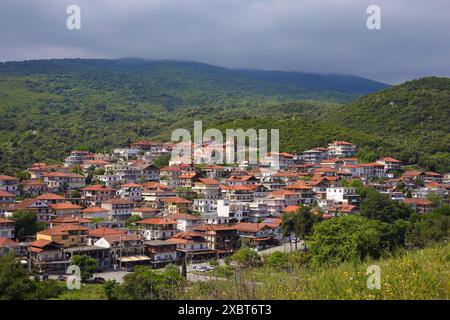 Vue à la communauté locale Platamonas - Grèce Banque D'Images