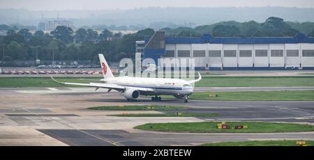 Air China, aéroport de Gatwick, Banque D'Images