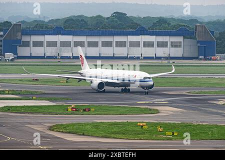 Air China ; aéroport de Gatwick Banque D'Images