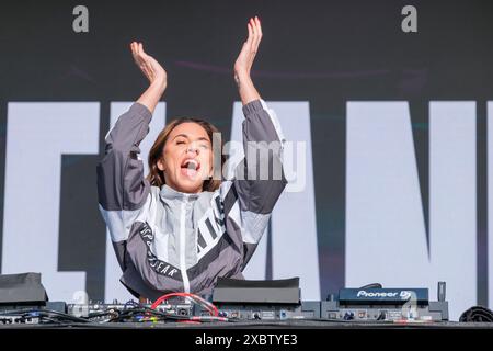Melanie C joue un DJ set au Cambridge Club Festival, Royaume-Uni. 7 juin 2024 Banque D'Images