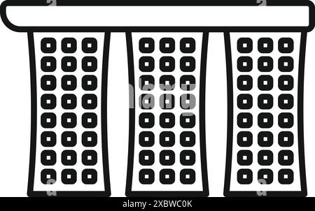 Dessin au trait de l'emblématique hôtel marina Bay Sands à singapour, avec sa structure de connexion unique Illustration de Vecteur