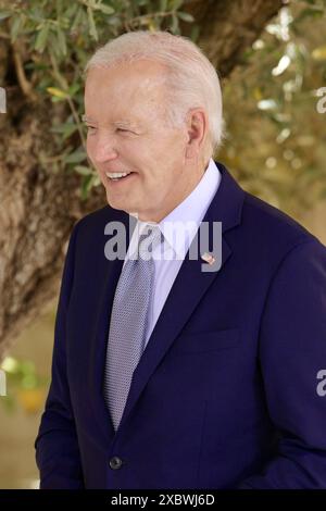 Toasts, . 13 juin 2024. Le président AMÉRICAIN Joe Biden lors du sommet du G7 à Borgo Egnazia (Brindisi), Italie, le 13 juin 2024. Le président AMÉRICAIN Joe Biden lors du sommet du G7 à Borgo Egnazia (Brindisi), Italie, le 13 juin 2024. Crédit : Agence photo indépendante/Alamy Live News Banque D'Images