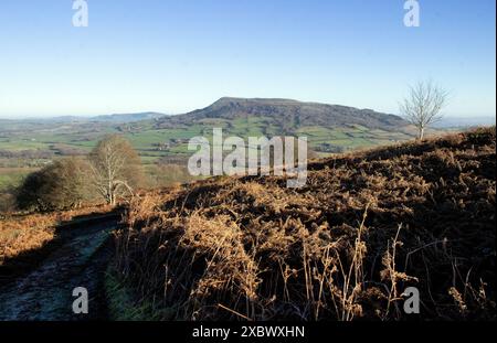 Ysgyryd Fawr, Skirrid Fawr, souvent juste Skirrid, est une aberration des montagnes noires à Bannau Brycheiniog, le parc national de Brecon Beacons Banque D'Images