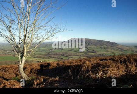 Ysgyryd Fawr, Skirrid Fawr, souvent juste Skirrid, est une aberration des montagnes noires à Bannau Brycheiniog, le parc national de Brecon Beacons Banque D'Images