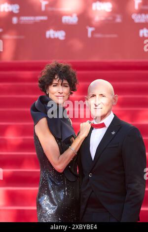 13 juin 2024, Madrid, Madrid, Espagne : Natalia Lopez, Modesto Lomba assiste au tapis rouge des Fashion Academy Awards à la Bibliothèque nationale le 13 juin 2024 à Madrid, Espagne (image crédit : © Jack Abuin/ZUMA Press Wire) USAGE ÉDITORIAL SEULEMENT! Non destiné à UN USAGE commercial ! Banque D'Images