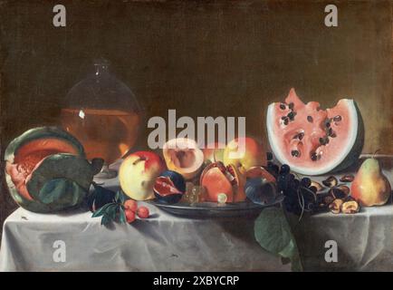 Pensante del Saraceni, nature morte avec fruits et carafe ; 1615, huile sur toile ; National Gallery of Art, Washington DC, États-Unis Banque D'Images