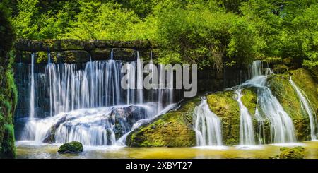 Cascade de Geratser, près de Rettenberg, Allgaeu, Bavière, Allemagne Banque D'Images