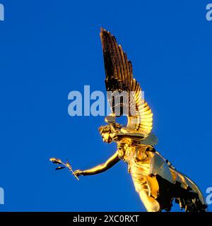 Ange de la paix 1896, par derrière, Munich, Allemagne Banque D'Images