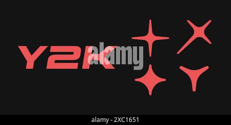 Jeu d'étoiles de style Y2K. Illustration de Vecteur