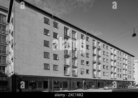Sølvgadehus, conçu par Holger Hjortenberg, 1960 ; Sølvgade/Borgergade, Copenhague, Danemark Banque D'Images