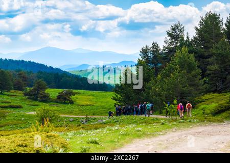 Les gens en trekking et autour de Kasimlar et Hidirlar plateau , Kizilcahamam, Ankara, Turquie Banque D'Images