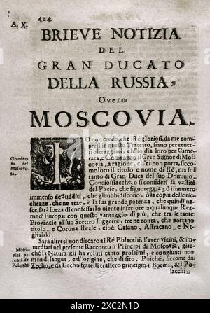 Mappamondo Istorico. Volume IV. deuxième partie. Royaumes issus du déclin et de la chute de l'Empire romain en Occident. De 420 AD à 1692 AD. Brève histoire du Grand-Duché de Russie. Par le Père Antonio Foresti (1625-1692), de la Compagnie de Jésus. Parme, 1710. Banque D'Images