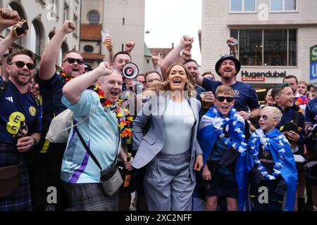 AJOUTER UNE LÉGENDE. L'Écosse affrontera l'Allemagne dans l'ouverture de l'Euro 2024 plus tard dans la soirée. Date de la photo : vendredi 14 juin 2024. Banque D'Images