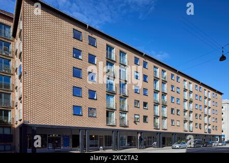 Sølvgadehus, immeuble d'habitation conçu par Holger Hjortenberg, 1960 ; Sølvgade/Borgergade, Copenhague, Danemark Banque D'Images