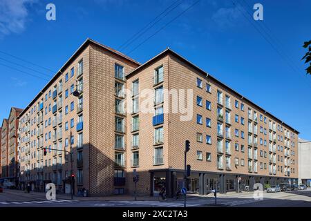 Sølvgadehus, immeuble d'habitation conçu par Holger Hjortenberg, 1960 ; Sølvgade/Borgergade, Copenhague, Danemark Banque D'Images