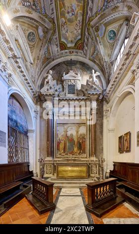 Plan intérieur de Basilica of San Frediano, Basilica di San Frediano, Lucca, Toscane, Italie Banque D'Images