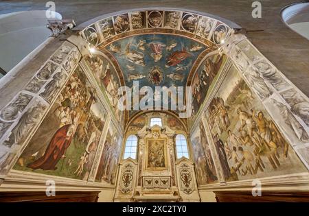 Plan intérieur de Basilica of San Frediano, Basilica di San Frediano, Lucca, Toscane, Italie Banque D'Images