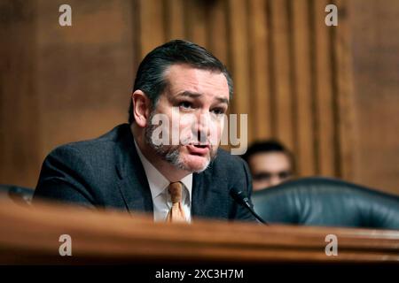 Washington D.C. (États-Unis) - 12 décembre 2018 : le sénateur Ted Cruz à une Commission judiciaire du Sénat Banque D'Images