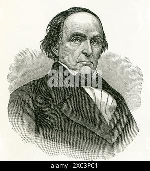 Daniel Webster (1782—1852) était un orateur et homme politique américain qui a exercé en bonne place comme avocat devant la Cour suprême des États-Unis et a servi comme membre du Congrès américain, sénateur américain et secrétaire d'État américain. Il est surtout connu comme un nationaliste enthousiaste et comme un défenseur des intérêts commerciaux pendant la période de l'agrarisme jacksonien. Banque D'Images