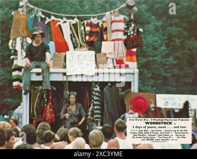 Woodstock (Warner Brothers, 1970).documentaire. Réalisé par Michael Wadleigh. Avec Richie Havens, Joan Baez, The Who, Crosby, Stills et Nash Banque D'Images