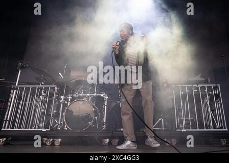 Trondheim, Norvège. 08 juin 2024. Le rappeur norvégien Cezinando donne un concert lors du festival de musique norvégien Neon Festival 2024 à Trondheim. Banque D'Images