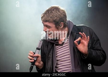 Trondheim, Norvège. 08 juin 2024. Le rappeur norvégien Cezinando donne un concert lors du festival de musique norvégien Neon Festival 2024 à Trondheim. Banque D'Images