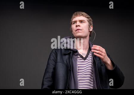Trondheim, Norvège. 08 juin 2024. Le rappeur norvégien Cezinando donne un concert lors du festival de musique norvégien Neon Festival 2024 à Trondheim. Banque D'Images