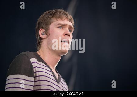 Trondheim, Norvège. 08 juin 2024. Le rappeur norvégien Cezinando donne un concert lors du festival de musique norvégien Neon Festival 2024 à Trondheim. Banque D'Images