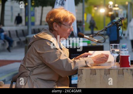 Vienne, Autriche. 20 septembre 2012 lecture avec Christine Nöstlinger (13 octobre 1936 à † 28 juin 2018) au Museumsquartier de Vienne Banque D'Images