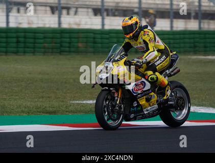 Foto Alessandro la Rocca/LaPresse14-06-2024, Misano World circuit Marco Simoncelli Sport-Motociclismo-WSBK FIM Superbike World Championship-Pirelli Emilia Romagna Round 14-16-juin 2024 FP1 e FP2 nella foto : Andrea Iannone -Ducati photo Alessandro la Rocca/ Credit : LaPresse/Alamy Live News Banque D'Images