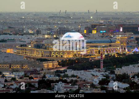 Vue aérienne de Al Hazm Mall Doha, Qatar. Banque D'Images