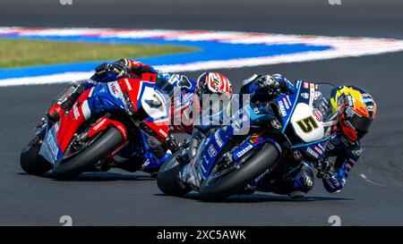 Misano, Italie. 14 juin 2024. NÂ°5 Philipp Oettl GER YamahaYZF R1 GMT94 Yamaha pendant SBK - Free Practice Pirelli Emilia-Romagna Round, World Superbike - SBK course à Misano, Italie, 14 juin 2024 crédit : Agence photo indépendante/Alamy Live News Banque D'Images