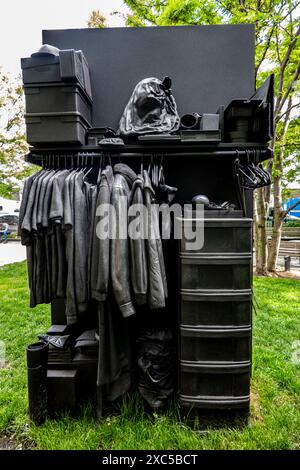 La sculpture 'Craig's Closet' en granit et bronze de Jim Hodges dans le AIDS Memorial Park est une copie du placard de Craig Ducote, New York City, NY, États-Unis Banque D'Images