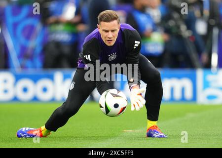 Munich, Allemagne. 14 juin 2024. L'Allemand Mar-André ter Stegen lors du match de l'UEFA Euro 2024 entre l'Allemagne et l'Écosse, Groupe A, date 1, a joué au stade Allianz Arena le 14 juin 2024 à Munich, en Allemagne. (Photo de Bagu Blanco/PRESSINPHOTO) crédit : AGENCE SPORTIVE PRESSINPHOTO/Alamy Live News Banque D'Images