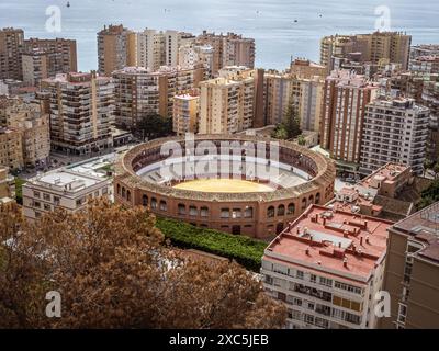 Malaga, Andalousie, Espagne : Malagueta, le corrida (arènes) stade de tauromachie sur la Plaza de Torros Banque D'Images